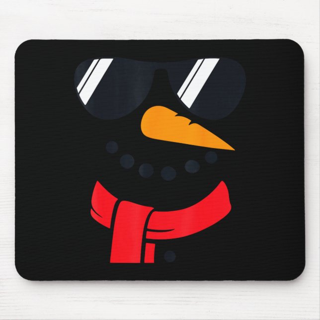 Alfombrilla De Ratón Snowman Face Family Christmas Matching Costume Men (Frente)