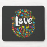 Alfombrilla De Ratón Snowman Love Christmas Decorations<br><div class="desc">El diseño de un Snowman de pan de jengibre adorna las decoraciones navideñas. Hace un regalo especial para cualquiera durante la temporada de vacaciones.</div>