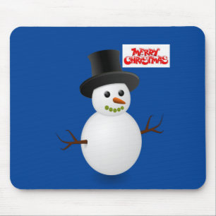 Alfombrilla De Ratón Snowman Mouse Pad
