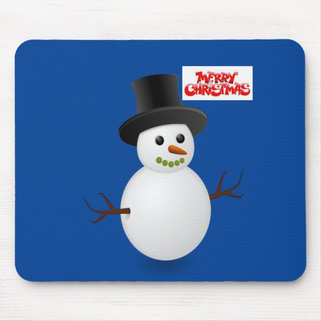 Alfombrilla De Ratón Snowman Mouse Pad (Frente)
