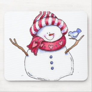 Alfombrilla De Ratón Snowman Mouse Pad