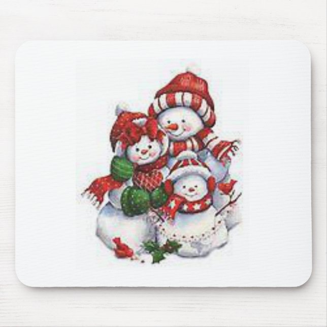 Alfombrilla De Ratón Snowman Mouse Pad (Frente)