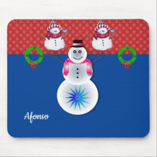 Alfombrilla De Ratón Snowman Mouse Pad