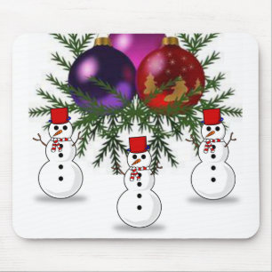 Alfombrilla De Ratón Snowman Mouse Pad