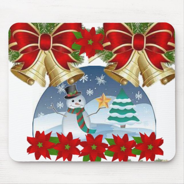 Alfombrilla De Ratón Snowman Mouse Pad (Frente)