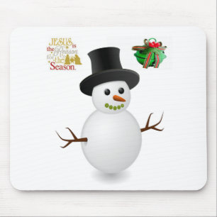 Alfombrilla De Ratón Snowman Mouse Pad