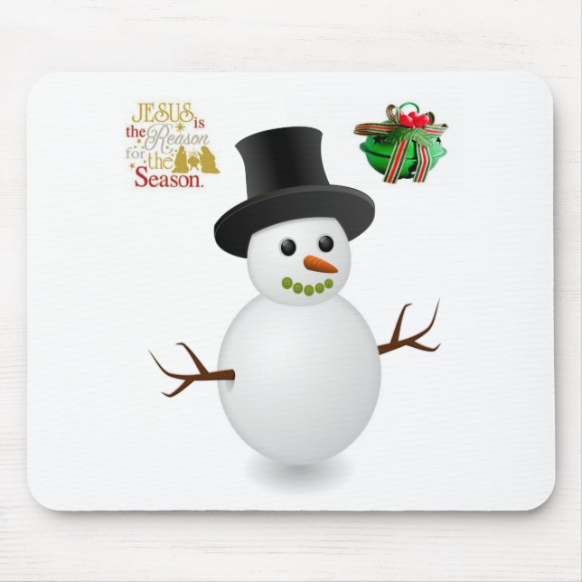 Alfombrilla De Ratón Snowman Mouse Pad (Frente)