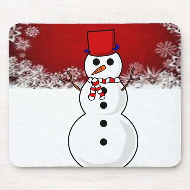 Alfombrilla De Ratón Snowman Mouse Pad (Frente)