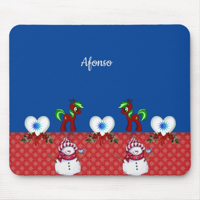Alfombrilla De Ratón Snowman Mouse Pad (Frente)
