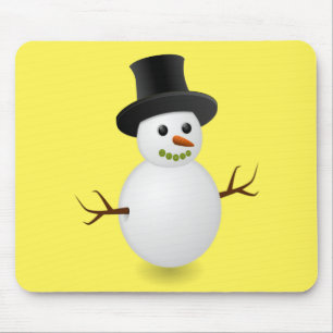 Alfombrilla De Ratón Snowman Mouse Pad