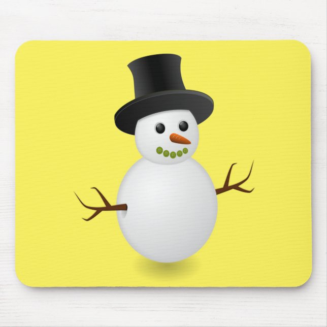 Alfombrilla De Ratón Snowman Mouse Pad (Frente)