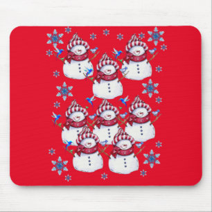 Alfombrilla De Ratón Snowman Mouse Pad