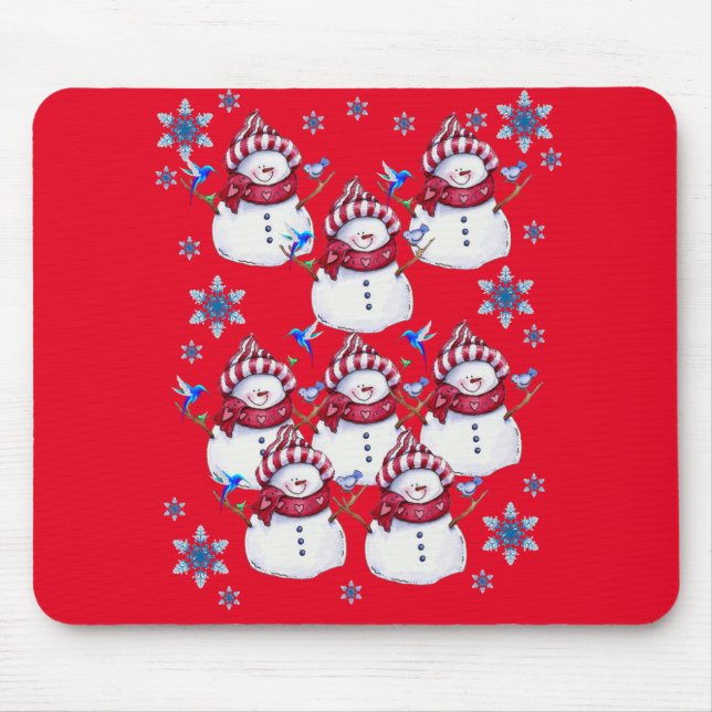 Alfombrilla De Ratón Snowman Mouse Pad (Frente)