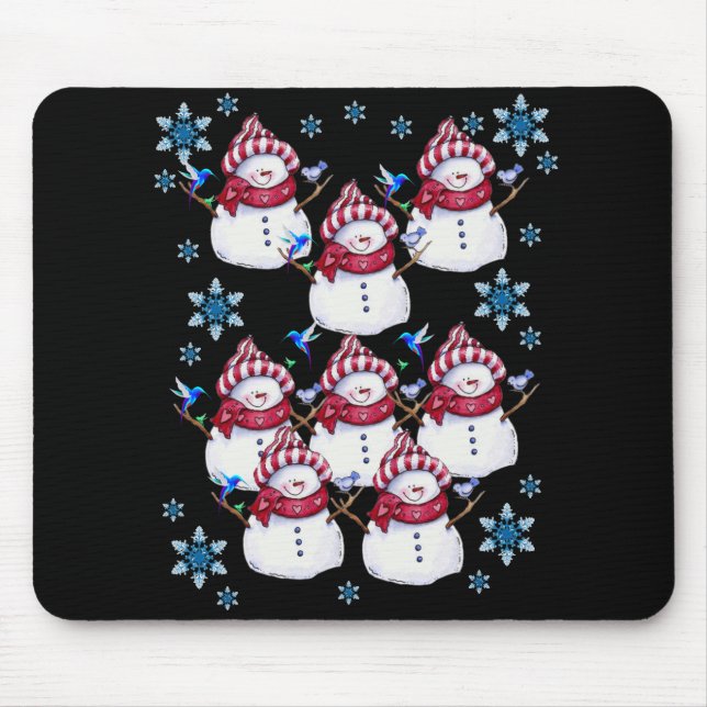 Alfombrilla De Ratón Snowman Mouse Pad (Frente)