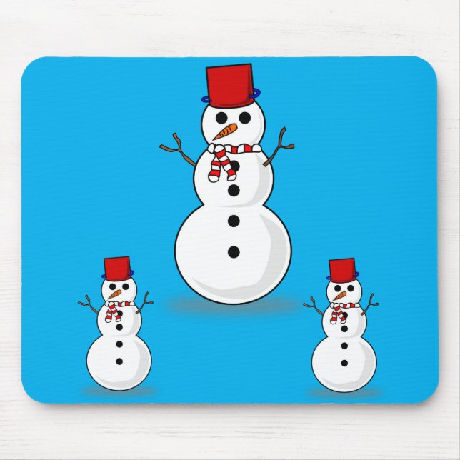 Alfombrilla De Ratón Snowman Mouse Pad (Frente)