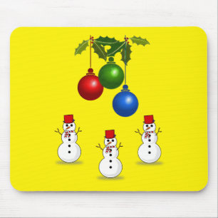 Alfombrilla De Ratón Snowman Mouse Pad