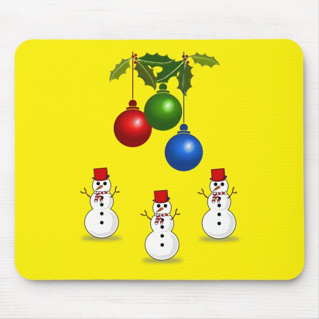 Alfombrilla De Ratón Snowman Mouse Pad (Frente)