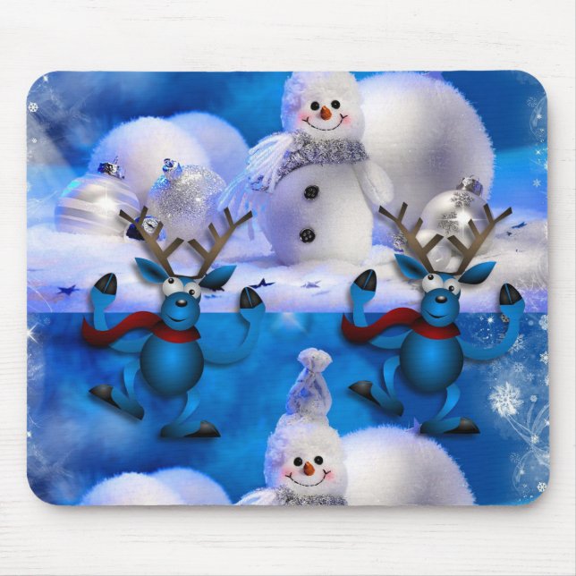 Alfombrilla De Ratón Snowman Mouse Pad (Frente)