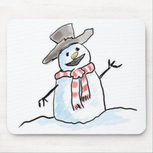 Alfombrilla De Ratón Snowman Mouse Pad