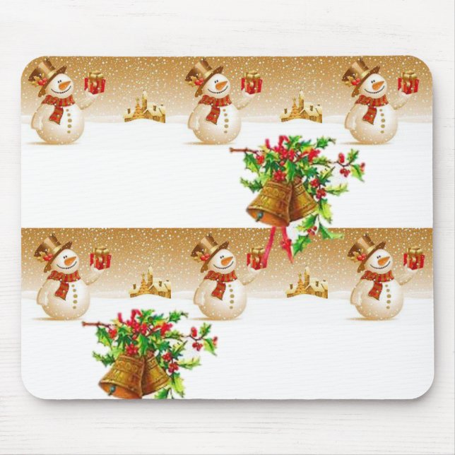 Alfombrilla De Ratón Snowman Mouse Pad (Frente)