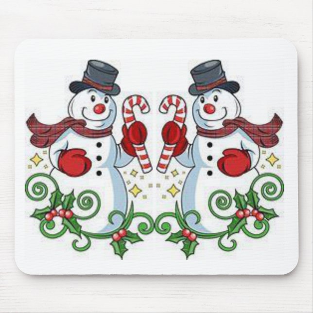 Alfombrilla De Ratón Snowman Mouse Pad (Frente)