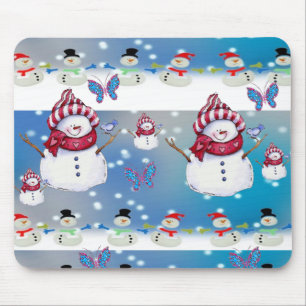 Alfombrilla De Ratón Snowman Mouse Pad