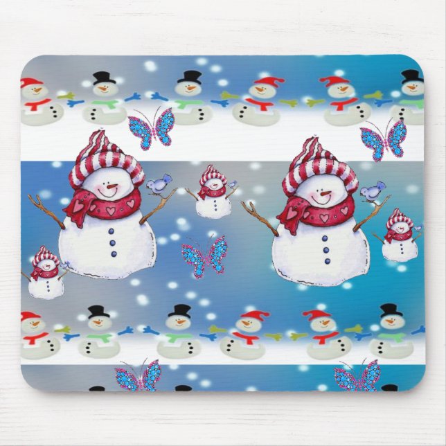 Alfombrilla De Ratón Snowman Mouse Pad (Frente)