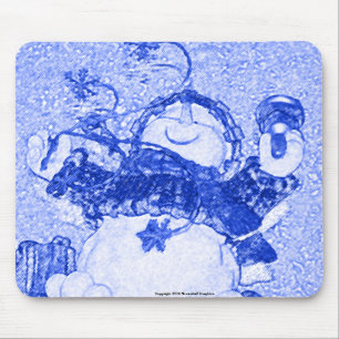 Alfombrilla De Ratón Snowman Mousepad