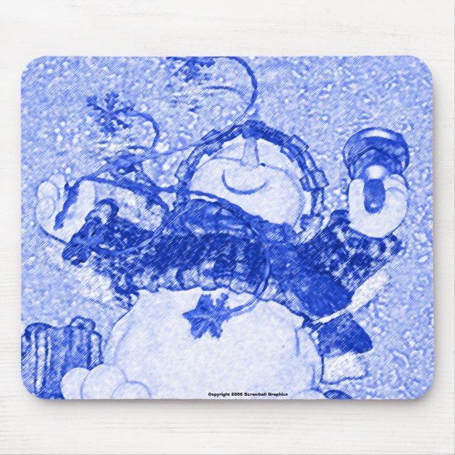 Alfombrilla De Ratón Snowman Mousepad (Frente)