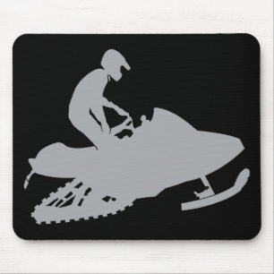 Alfombrilla De Ratón Snowmobiler gris plateado