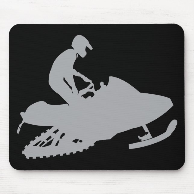 Alfombrilla De Ratón Snowmobiler gris plateado (Frente)