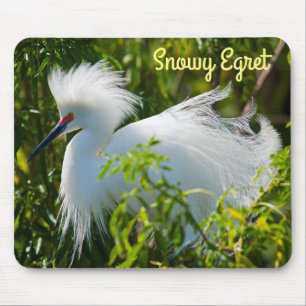 Alfombrilla De Ratón Snowy Egret