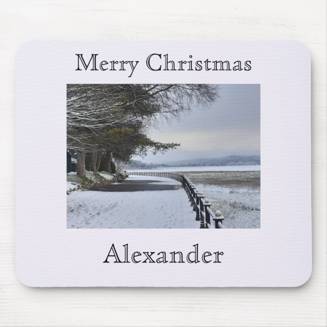 Alfombrilla De Ratón Snowy Morning (Frente)