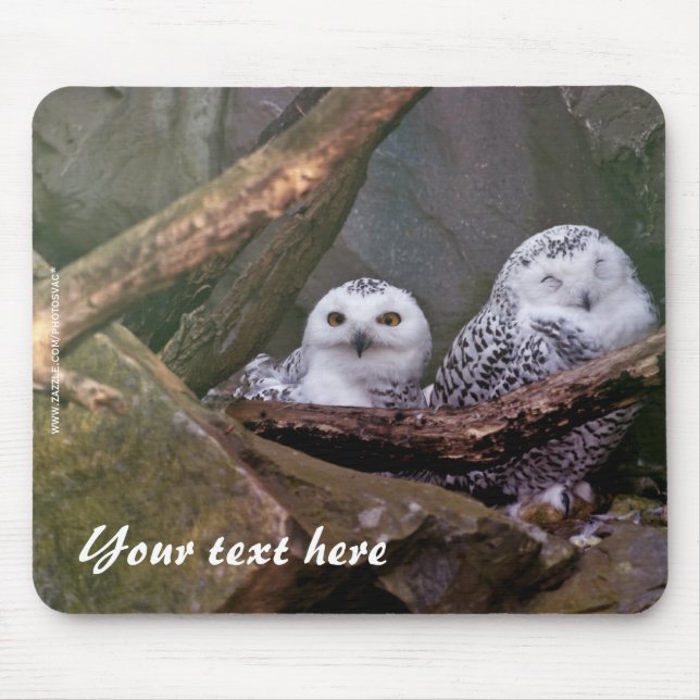 Alfombrilla De Ratón Snowy Owls Mousepad (Frente)