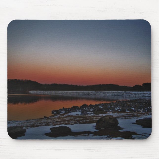 Alfombrilla De Ratón Snowy Sunset en Lake Arrowhead (Frente)
