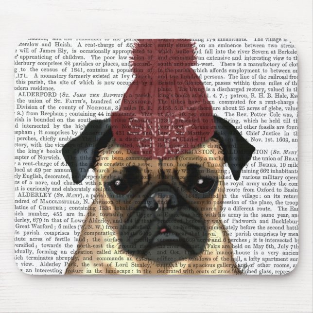 Alfombrilla De Ratón Snug Pug (Frente)