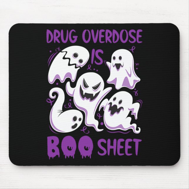 Alfombrilla De Ratón Sobredosis de drogas es Halloween de diversión de  (Frente)