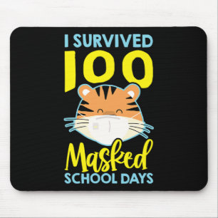 Alfombrilla De Ratón Sobreviví A 100 Días Escolares Enmascarados - 100 