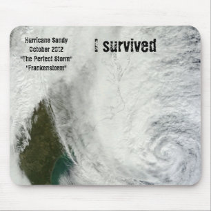 Alfombrilla De Ratón "Sobreviví al huracán Sandy" Mousepad