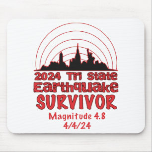 Alfombrilla De Ratón Sobreviví el terremoto de NYC Tri State 2024