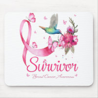 Sobreviviente Cáncer de Mama de Hummingbird Ribbon