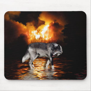Alfombrilla De Ratón "Sobreviviente" Wolf Mousepad