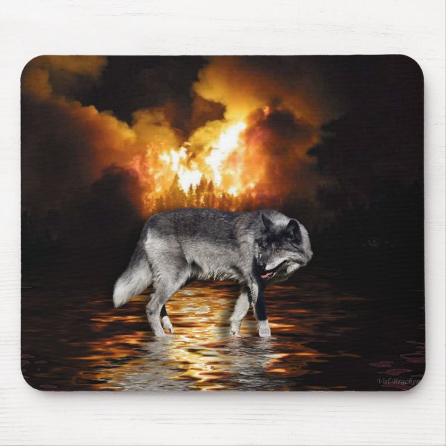 Alfombrilla De Ratón "Sobreviviente" Wolf Mousepad (Frente)