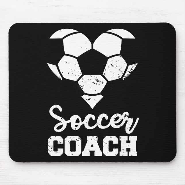 Alfombrilla De Ratón Soccer Coach Heart Funny Soccer Player  (Frente)