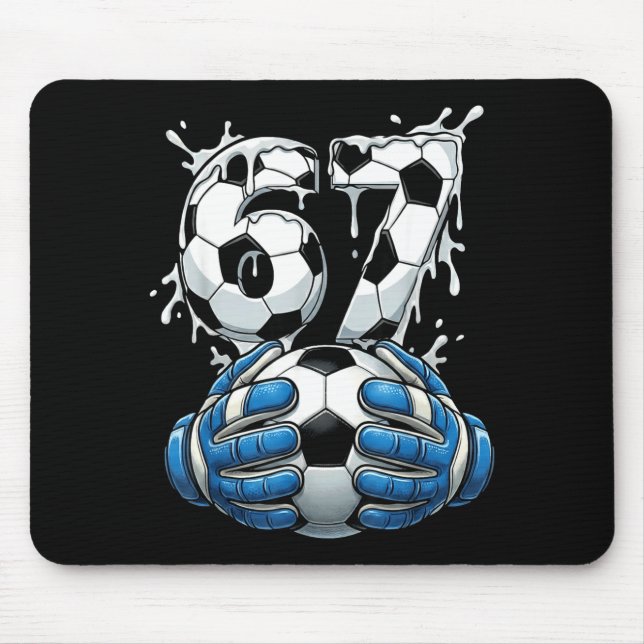 Alfombrilla De Ratón Soccer Drip Number 67 Boys Soccer Goalkeeper 67  (Frente)