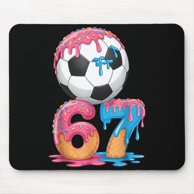 Alfombrilla De Ratón Soccer Drip Number 67 Boys Soccer Player 67  (Frente)