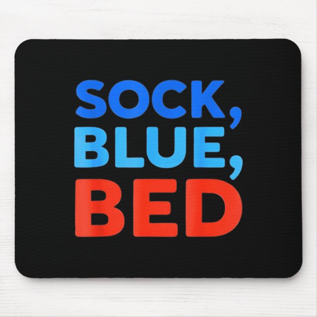 Alfombrilla De Ratón Sock Blue Bed Funny Meme  (Frente)