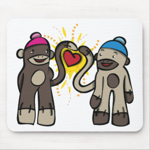 Alfombrilla De Ratón Sock Monkey Love