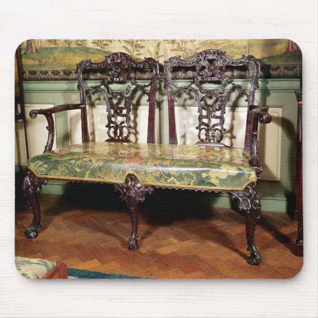 Alfombrilla De Ratón Sofá tallado, con el asiento de la tapicería, (Frente)