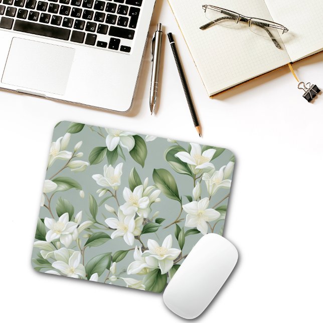 Alfombrilla De Ratón Soft Jasmine Floral Elegance  (Subido por el creador)